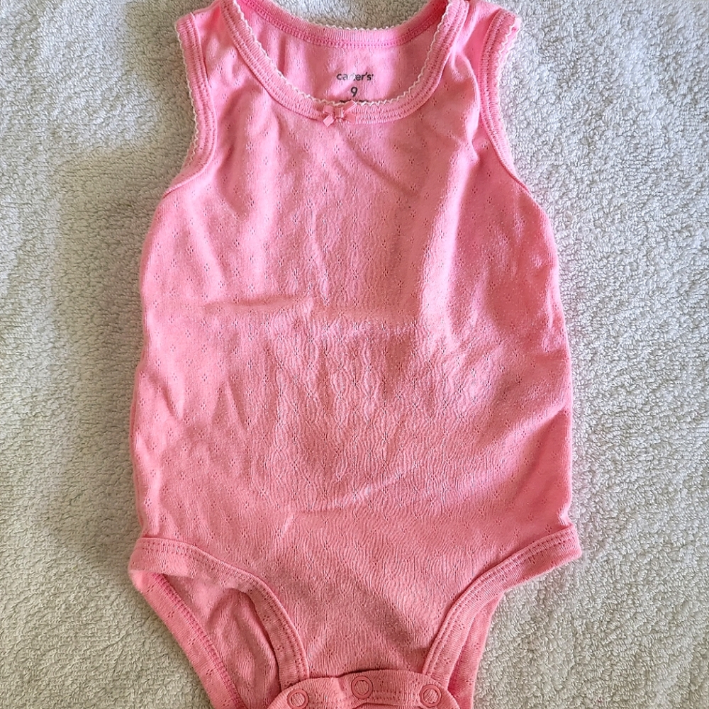 9 month Pink Carters Tank Top Onesie